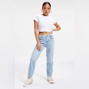 GOOD AMERICAN indigo blue high waisted light wash jeans size 20 $149 NWT